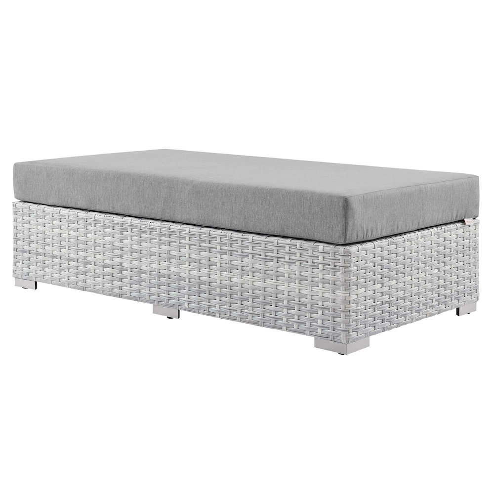 Convene Outdoor Patio Rectangular Ottoman. Picture 1