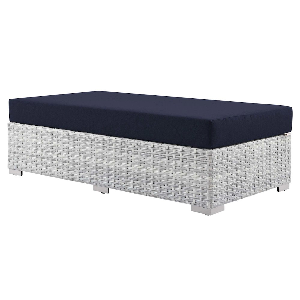 Convene Outdoor Patio Rectangular Ottoman. Picture 1