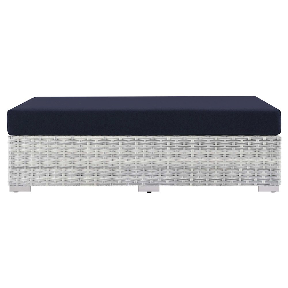 Convene Outdoor Patio Rectangular Ottoman. Picture 3