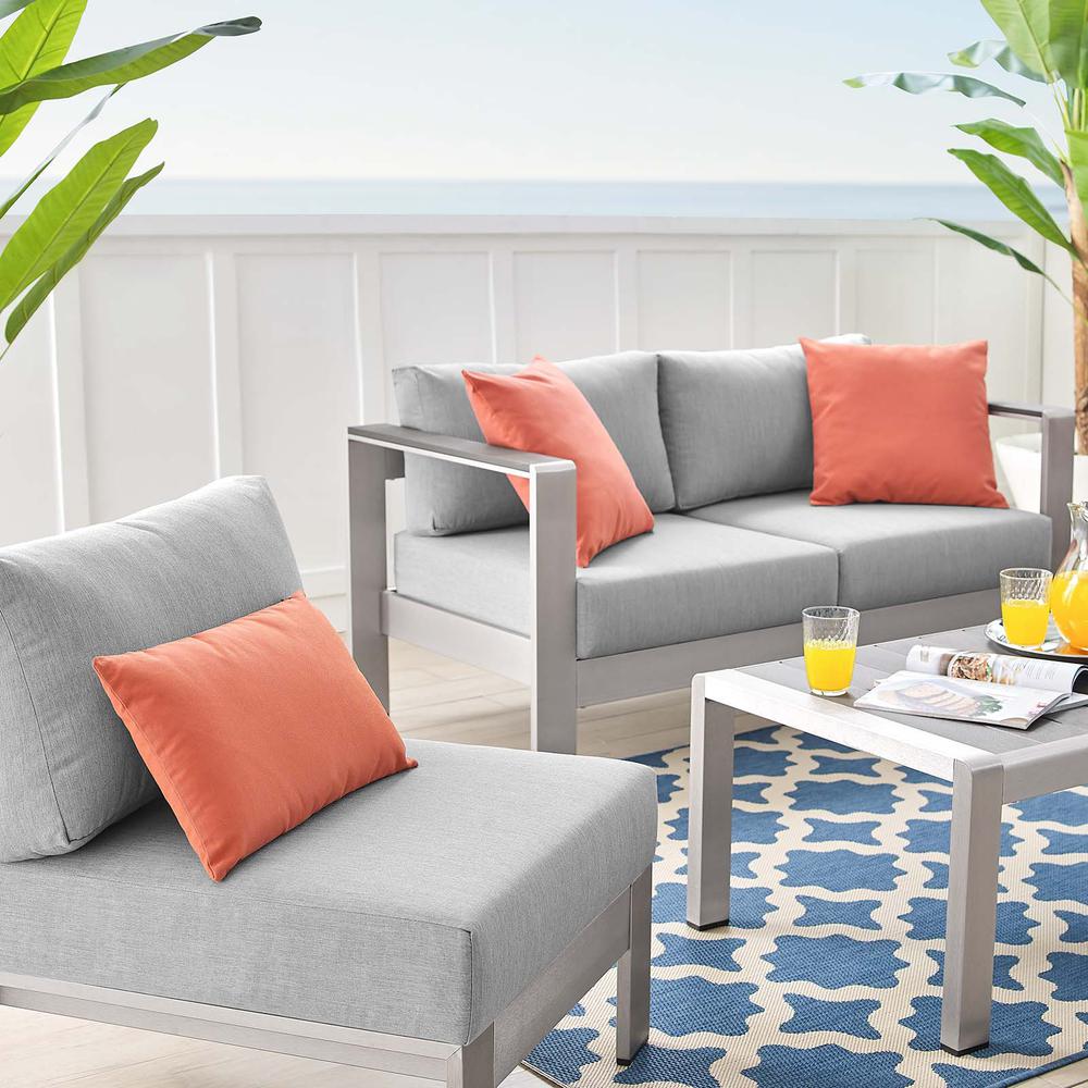 Shore Sunbrella Fabric Outdoor Patio Aluminum 4 Piece Set. Picture 13