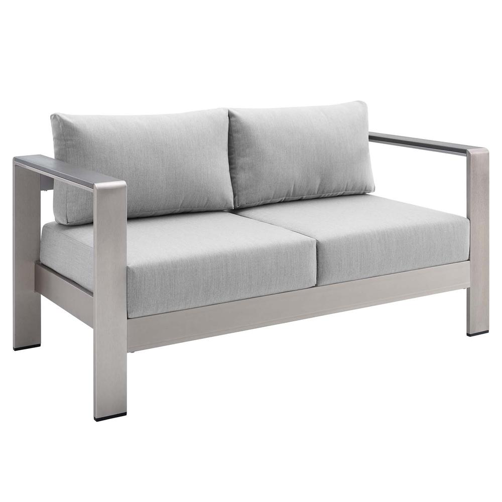Shore Sunbrella Fabric Outdoor Patio Aluminum 4 Piece Set. Picture 2