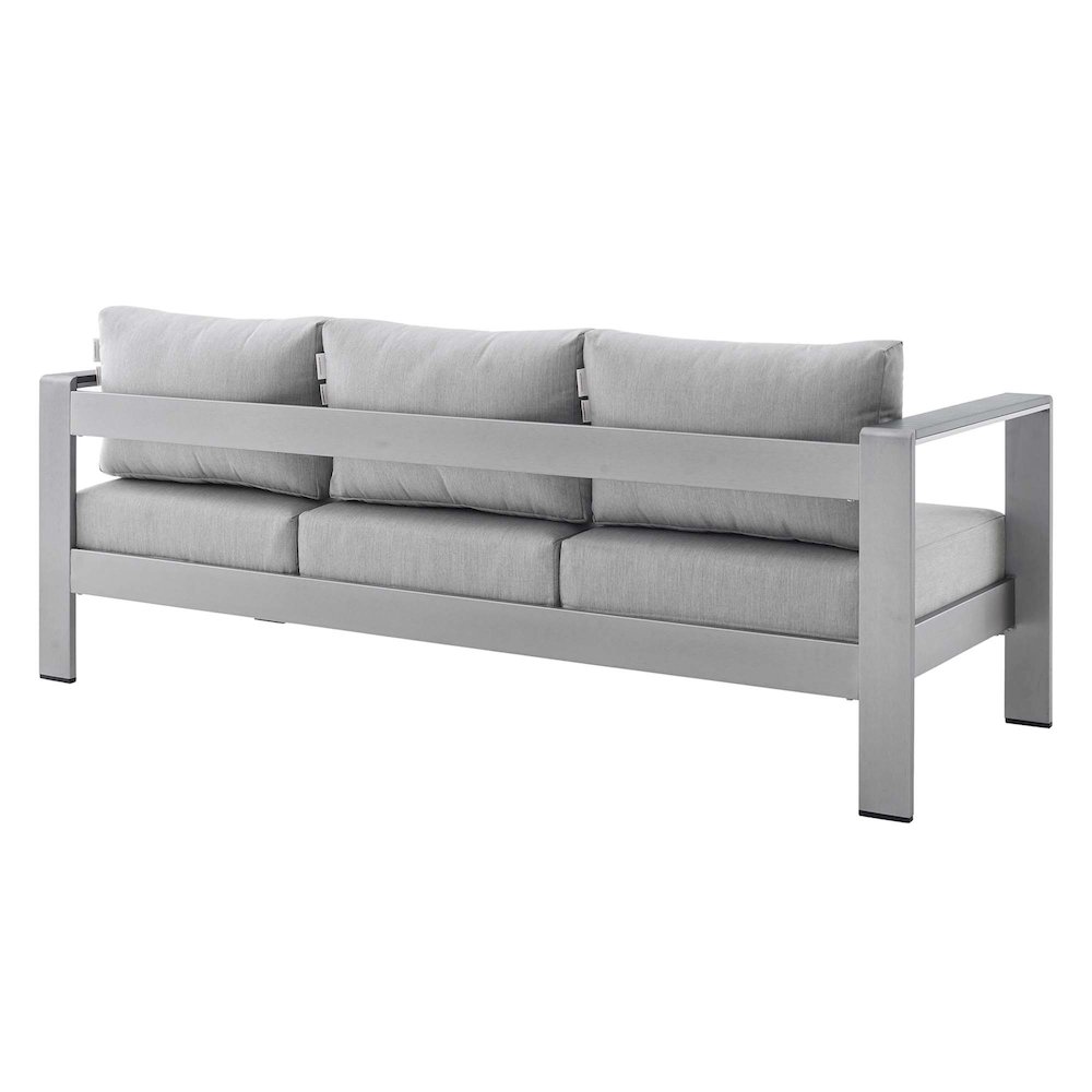 Shore 4 Piece Sunbrella Fabric Outdoor Patio Aluminum Set. Picture 8