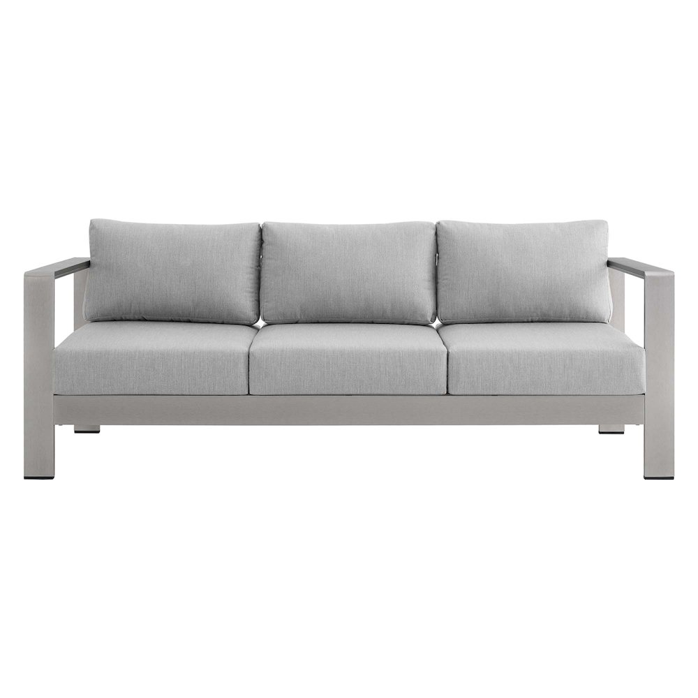 Shore 4 Piece Sunbrella Fabric Outdoor Patio Aluminum Set. Picture 9