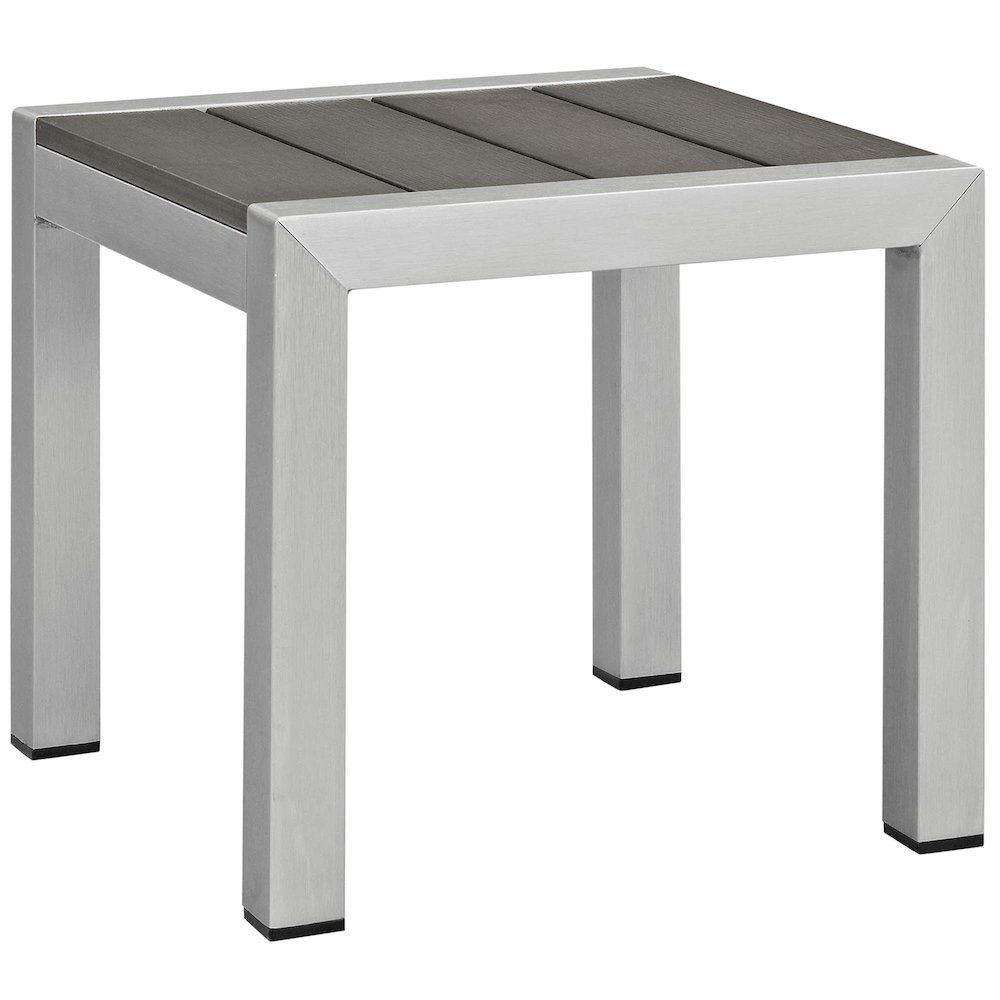 Shore 7 Piece Sunbrella Fabric Outdoor Patio Aluminum Set. Picture 13
