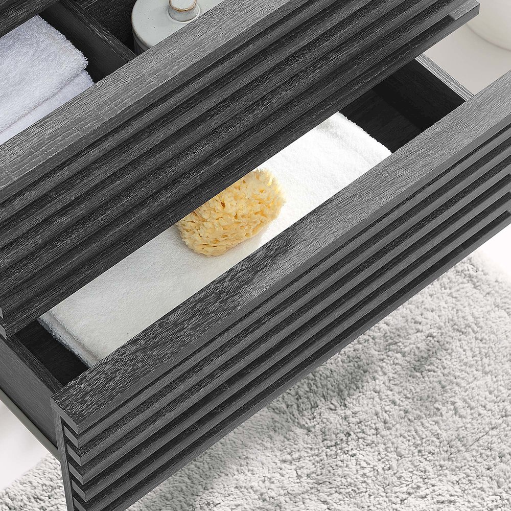 Render 24" Wall-Mount Bathroom Vanity Cabinet (Sink Basin Not Included). Picture 8