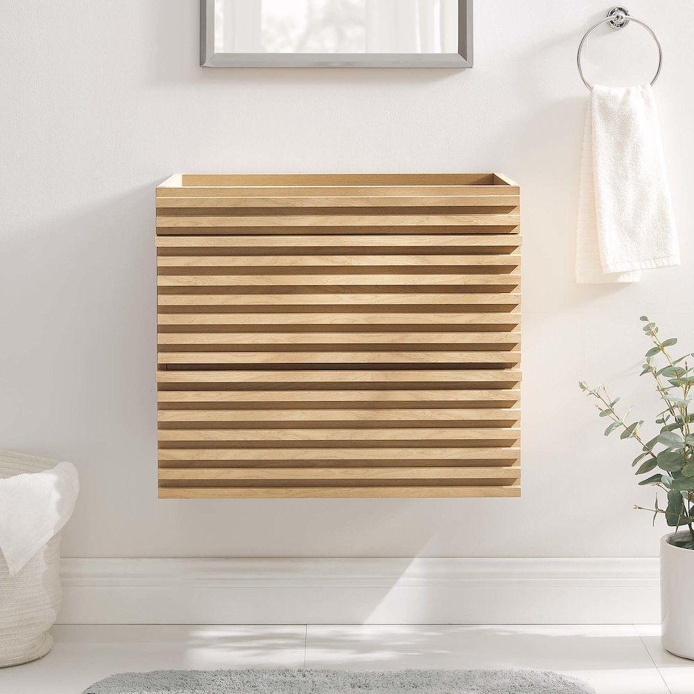 Render 24" Wall-Mount Bathroom Vanity Cabinet (Sink Basin Not Included). Picture 7