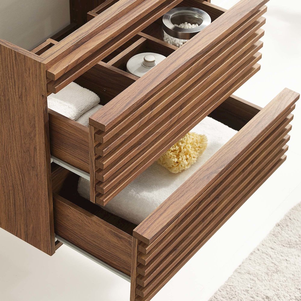 Render 24" Wall-Mount Bathroom Vanity Cabinet (Sink Basin Not Included). Picture 8