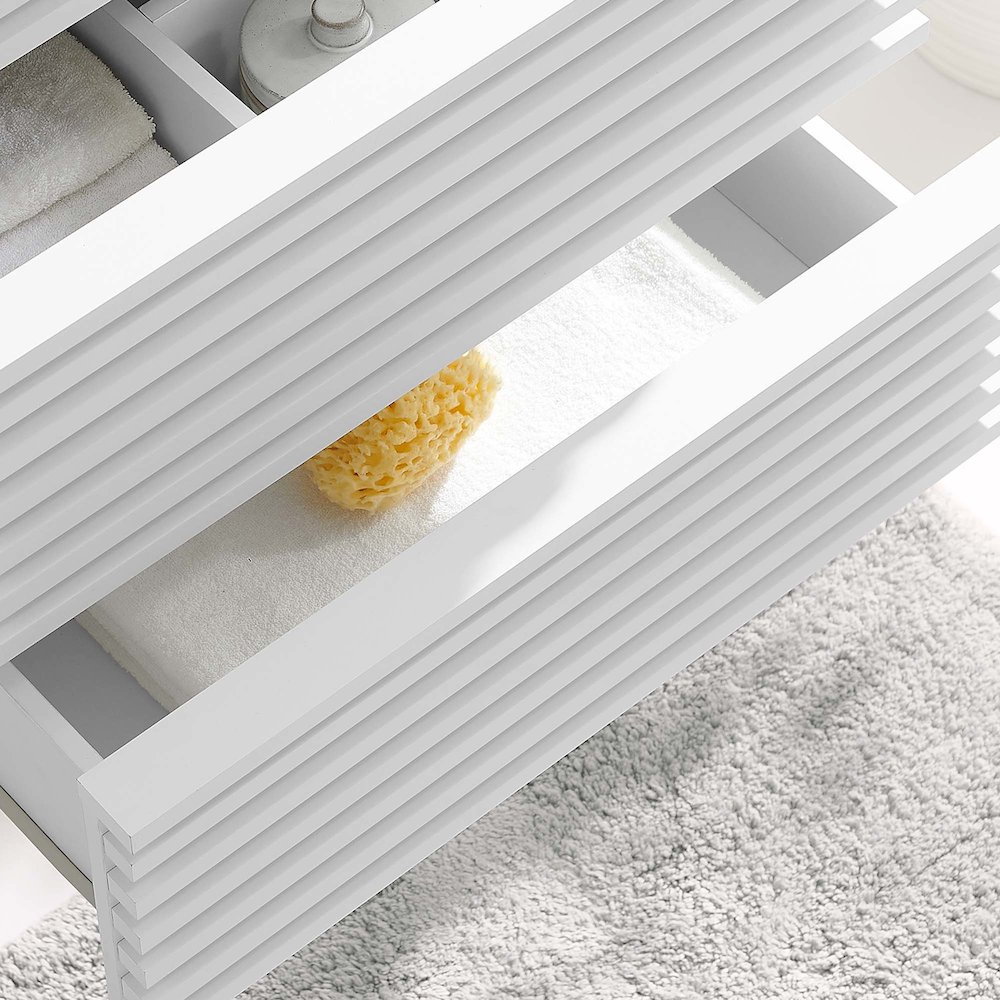 Render 24" Wall-Mount Bathroom Vanity Cabinet (Sink Basin Not Included). Picture 8