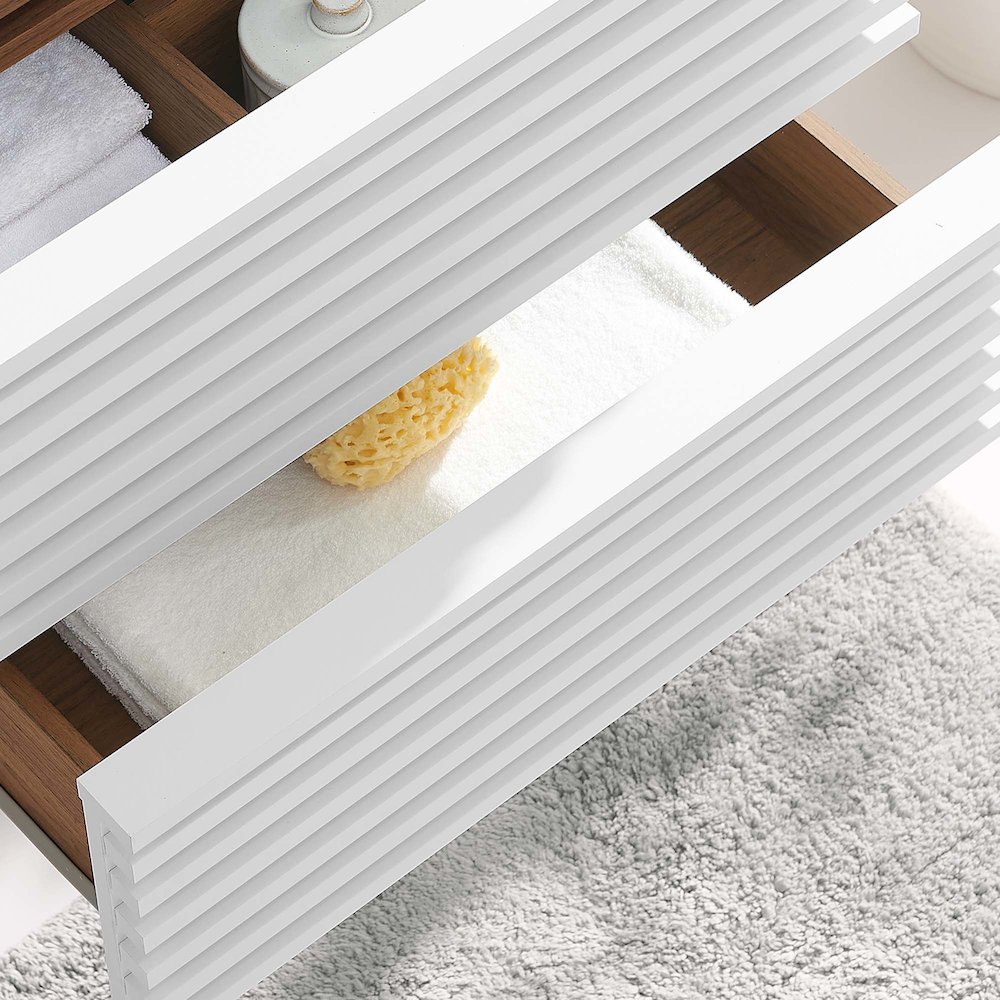 Render 24" Wall-Mount Bathroom Vanity Cabinet (Sink Basin Not Included). Picture 8