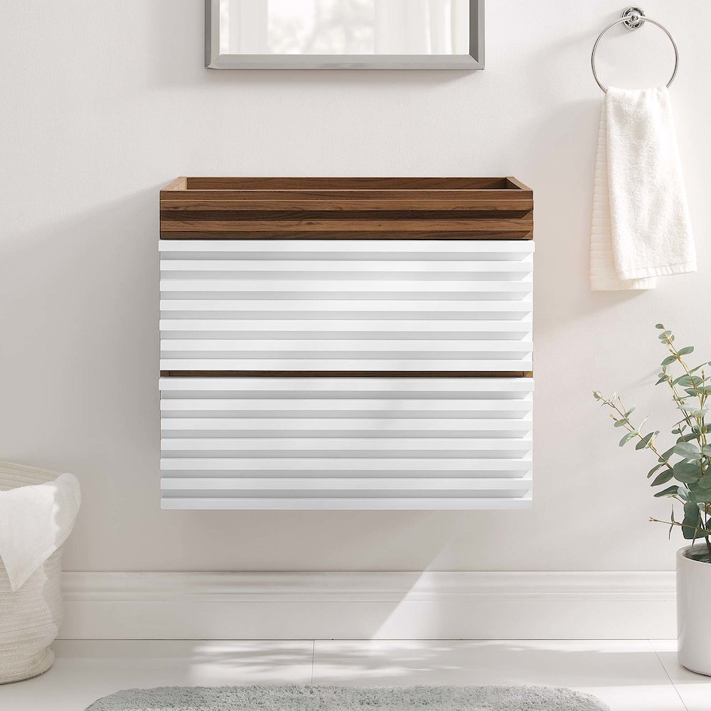 Render 24" Wall-Mount Bathroom Vanity Cabinet (Sink Basin Not Included). Picture 7