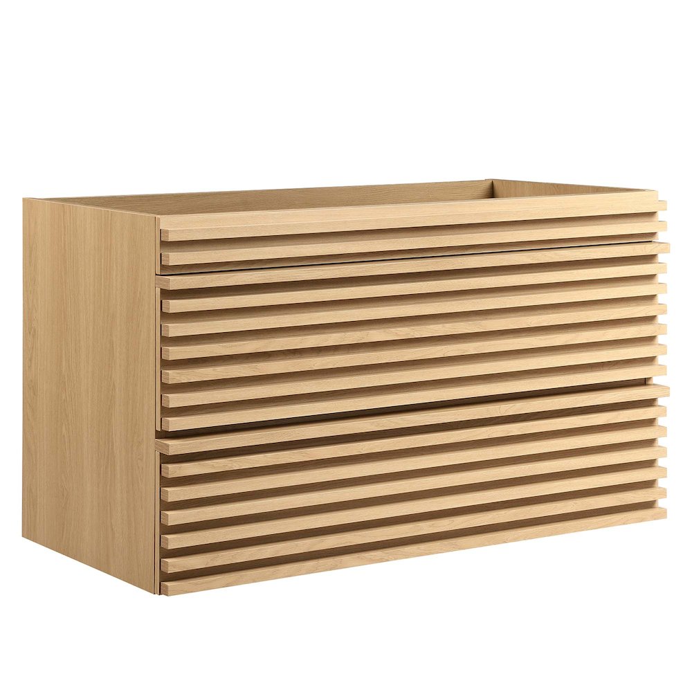 Render 36" Wall-Mount Bathroom Vanity Cabinet (Sink Basin Not Included). Picture 1