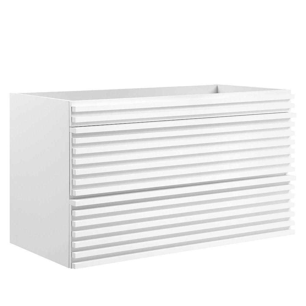 Render 36" Wall-Mount Bathroom Vanity Cabinet (Sink Basin Not Included). Picture 1