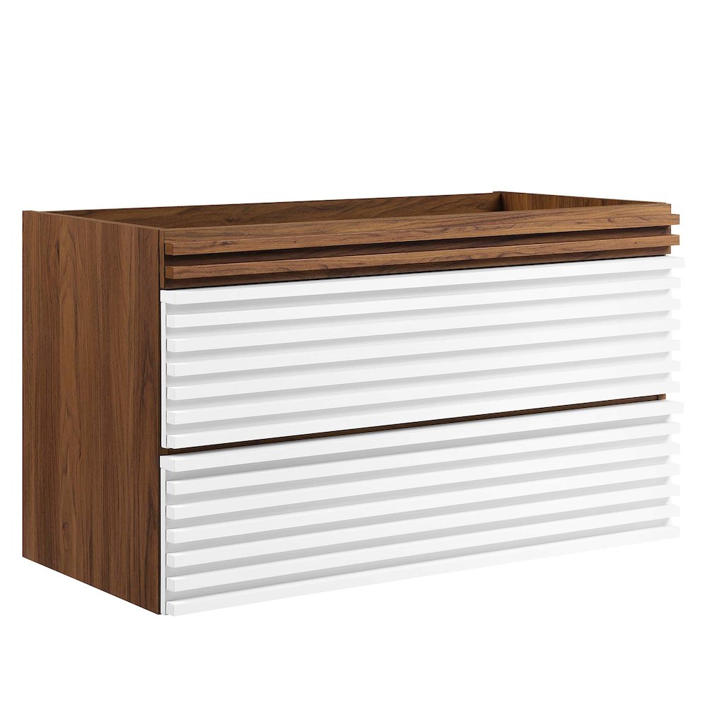 Render 36" Wall-Mount Bathroom Vanity Cabinet (Sink Basin Not Included). Picture 1