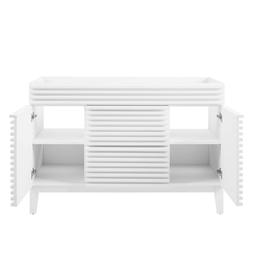 Render 48" Single Sink Compatible (not included) Bathroom Vanity Cabinet. Picture 5