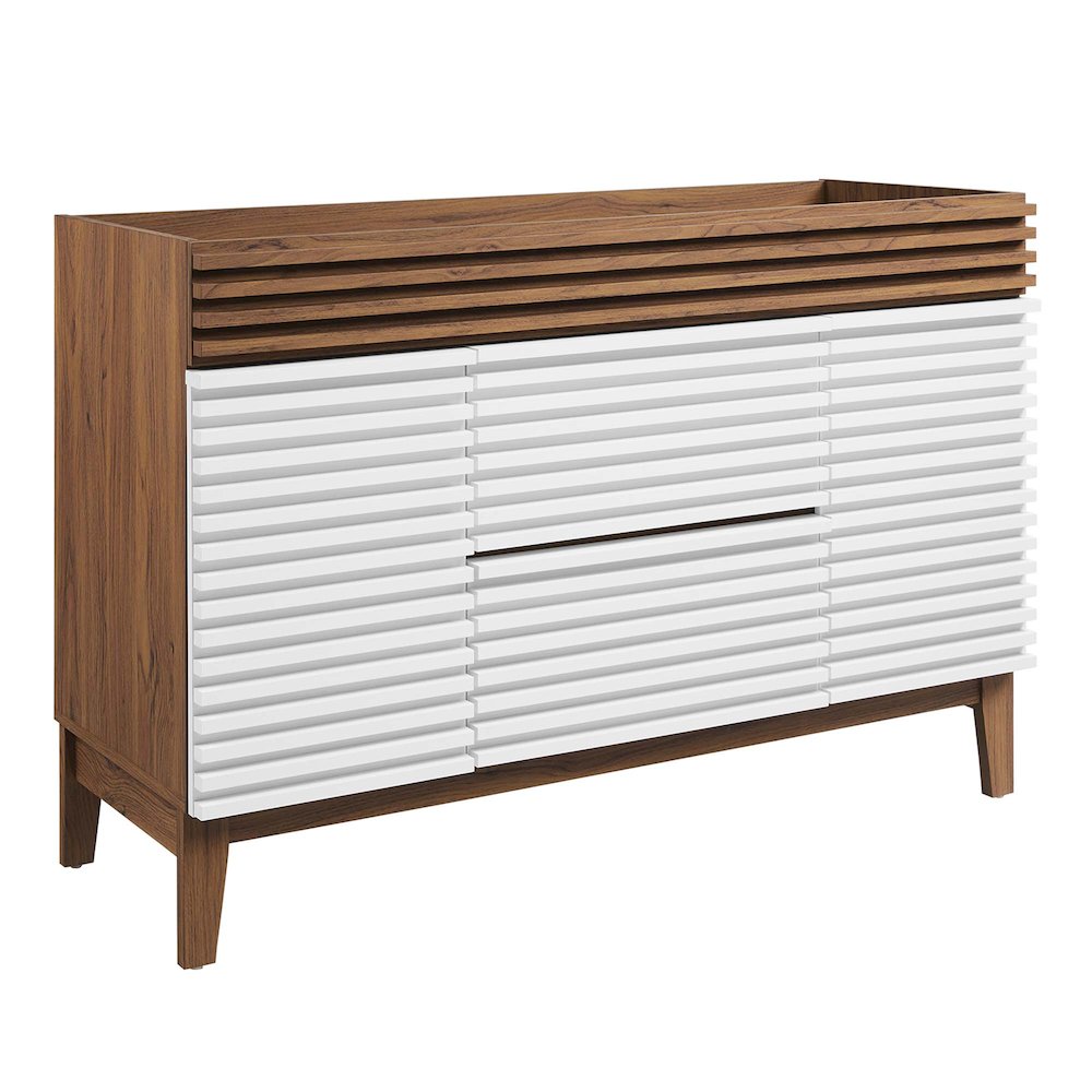 Render 48" Single Sink Compatible (not included) Bathroom Vanity Cabinet. Picture 1