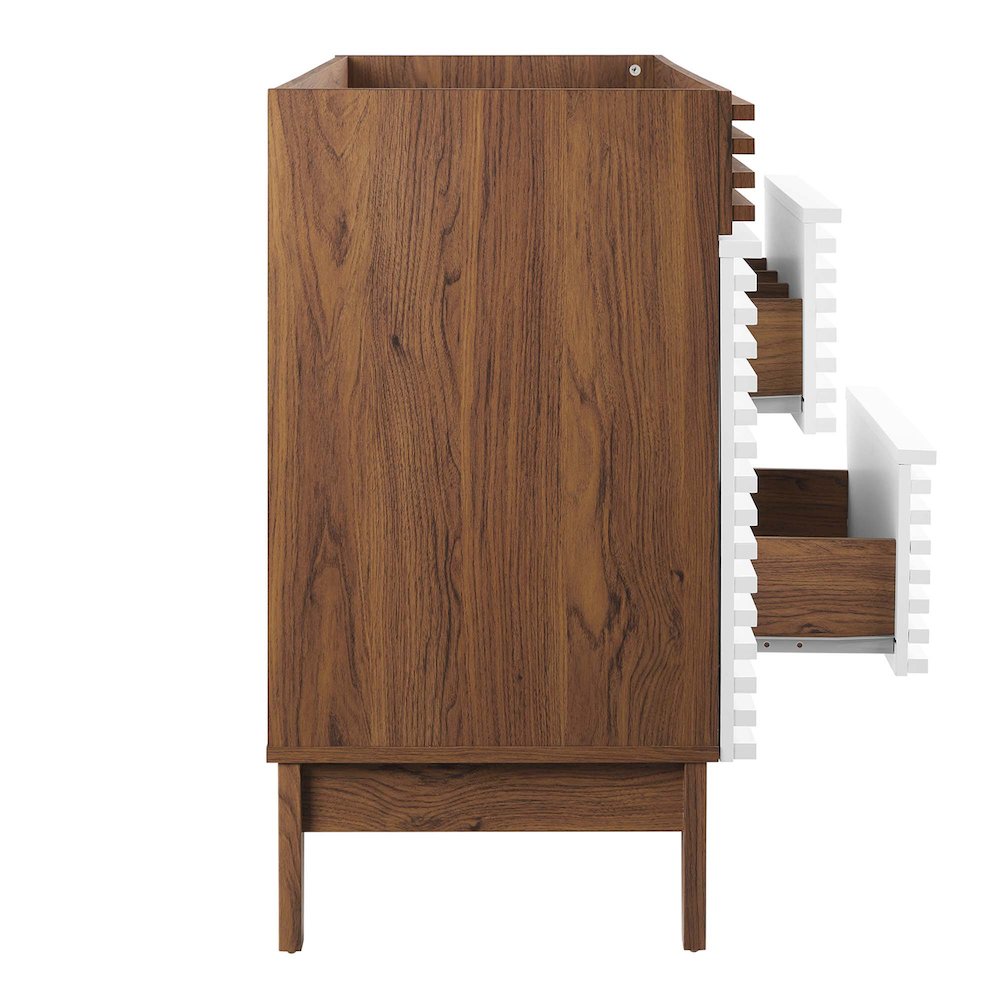 Render 48" Single Sink Compatible (not included) Bathroom Vanity Cabinet. Picture 4