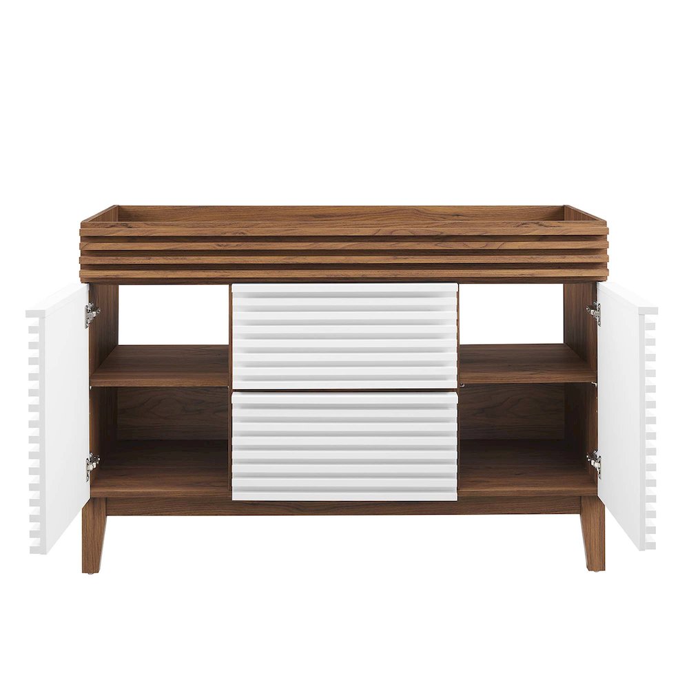 Render 48" Single Sink Compatible (not included) Bathroom Vanity Cabinet. Picture 5