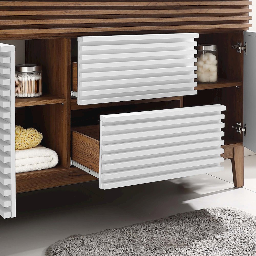 Render 48" Single Sink Compatible (not included) Bathroom Vanity Cabinet. Picture 9