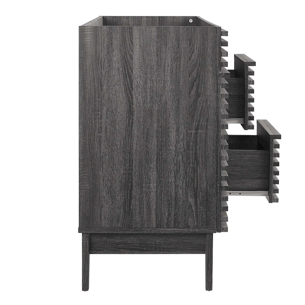 Render 48" Double Sink Compatible (Not Included) Bathroom Vanity Cabinet. Picture 4
