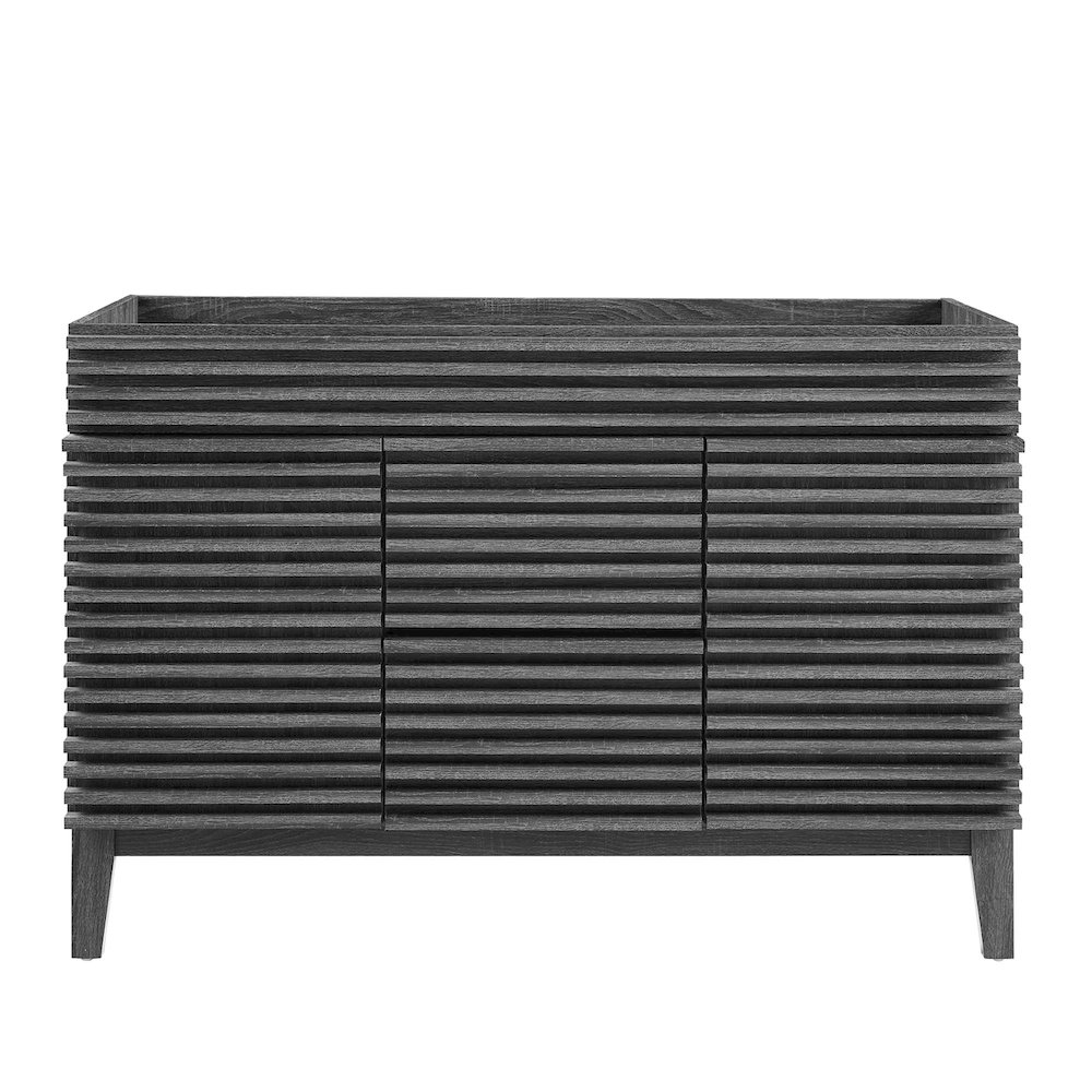 Render 48" Double Sink Compatible (Not Included) Bathroom Vanity Cabinet. Picture 6