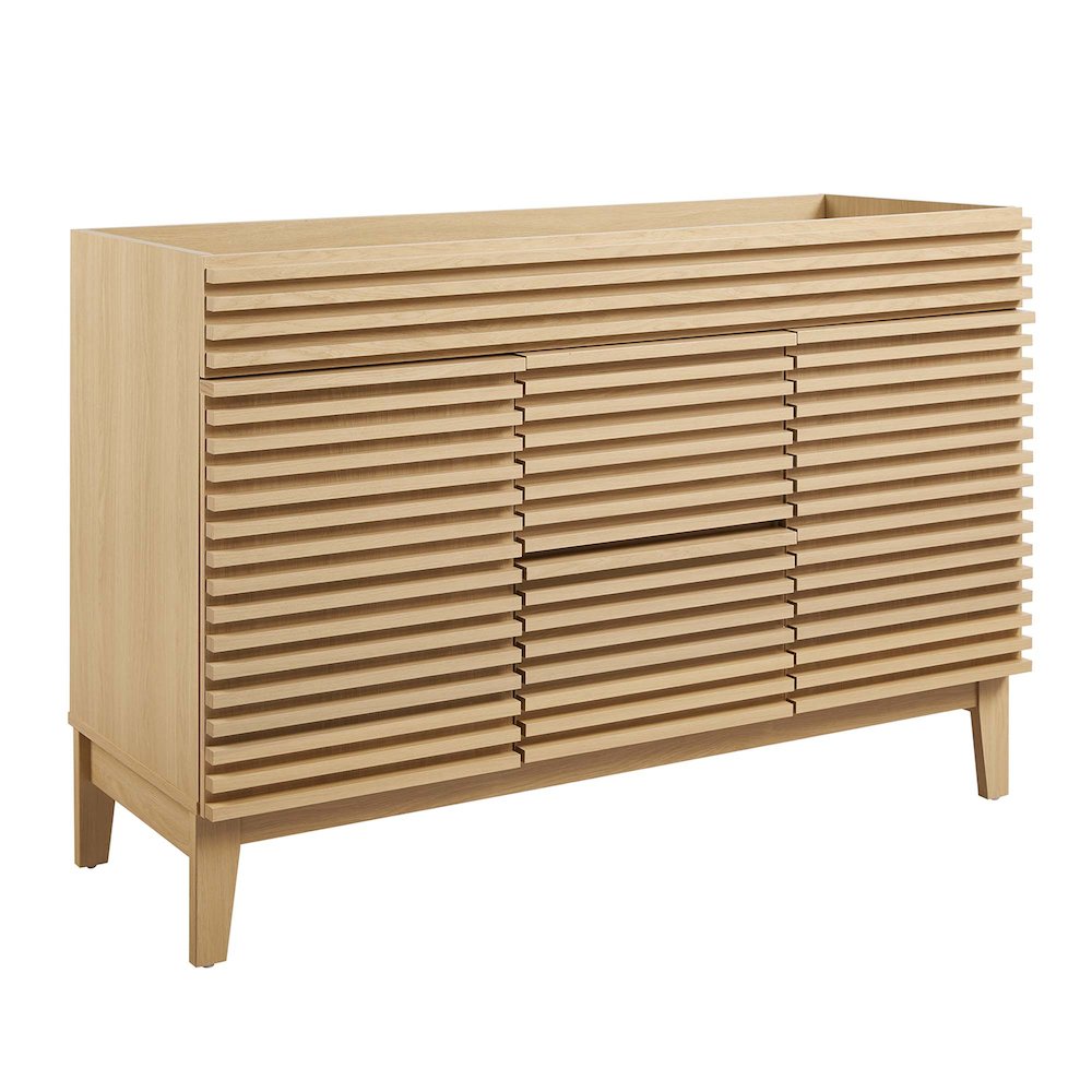 Render 48" Double Sink Compatible (Not Included) Bathroom Vanity Cabinet. Picture 1