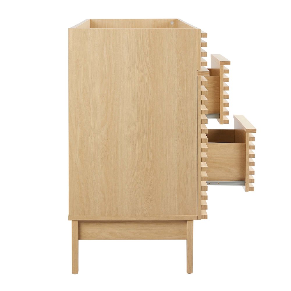 Render 48" Double Sink Compatible (Not Included) Bathroom Vanity Cabinet. Picture 4