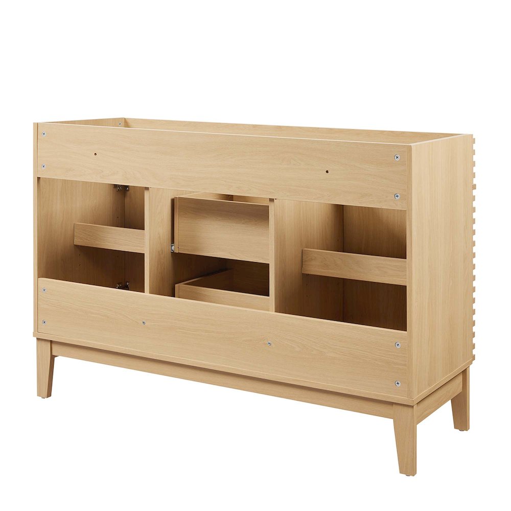 Render 48" Double Sink Compatible (Not Included) Bathroom Vanity Cabinet. Picture 6