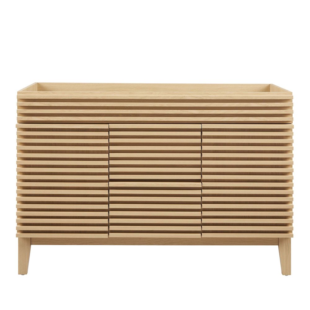 Render 48" Double Sink Compatible (Not Included) Bathroom Vanity Cabinet. Picture 7