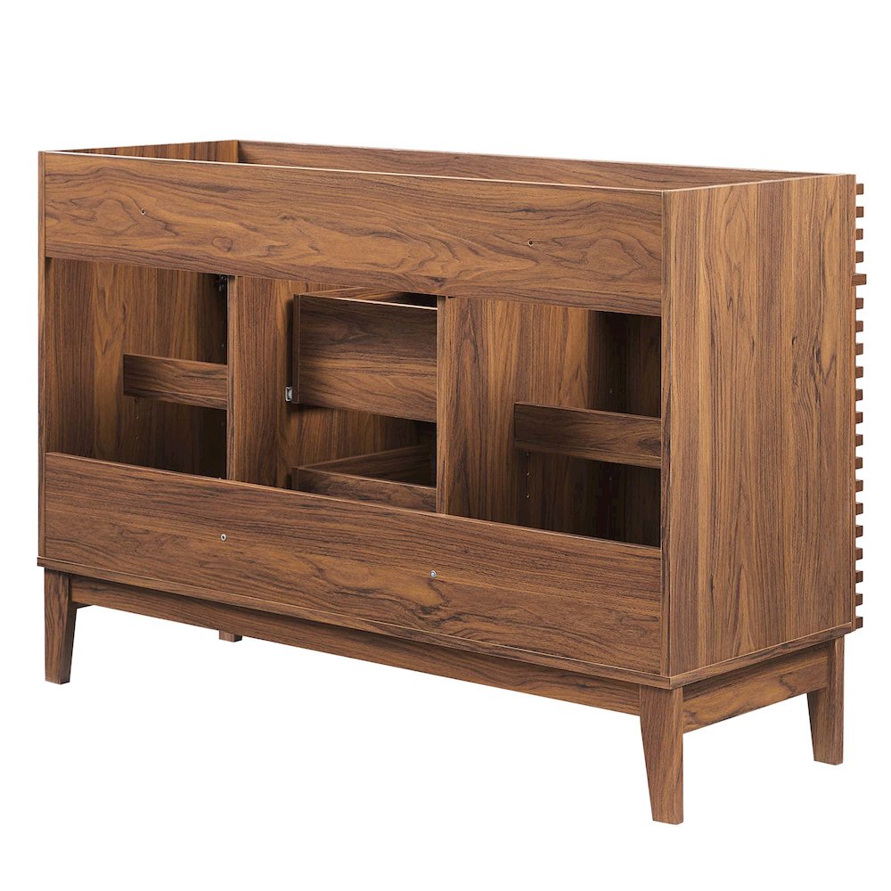 Render 48" Double Sink Compatible (Not Included) Bathroom Vanity Cabinet. Picture 4