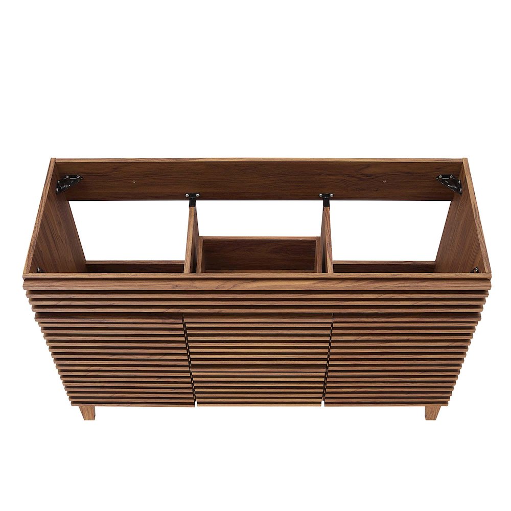 Render 48" Double Sink Compatible (Not Included) Bathroom Vanity Cabinet. Picture 6