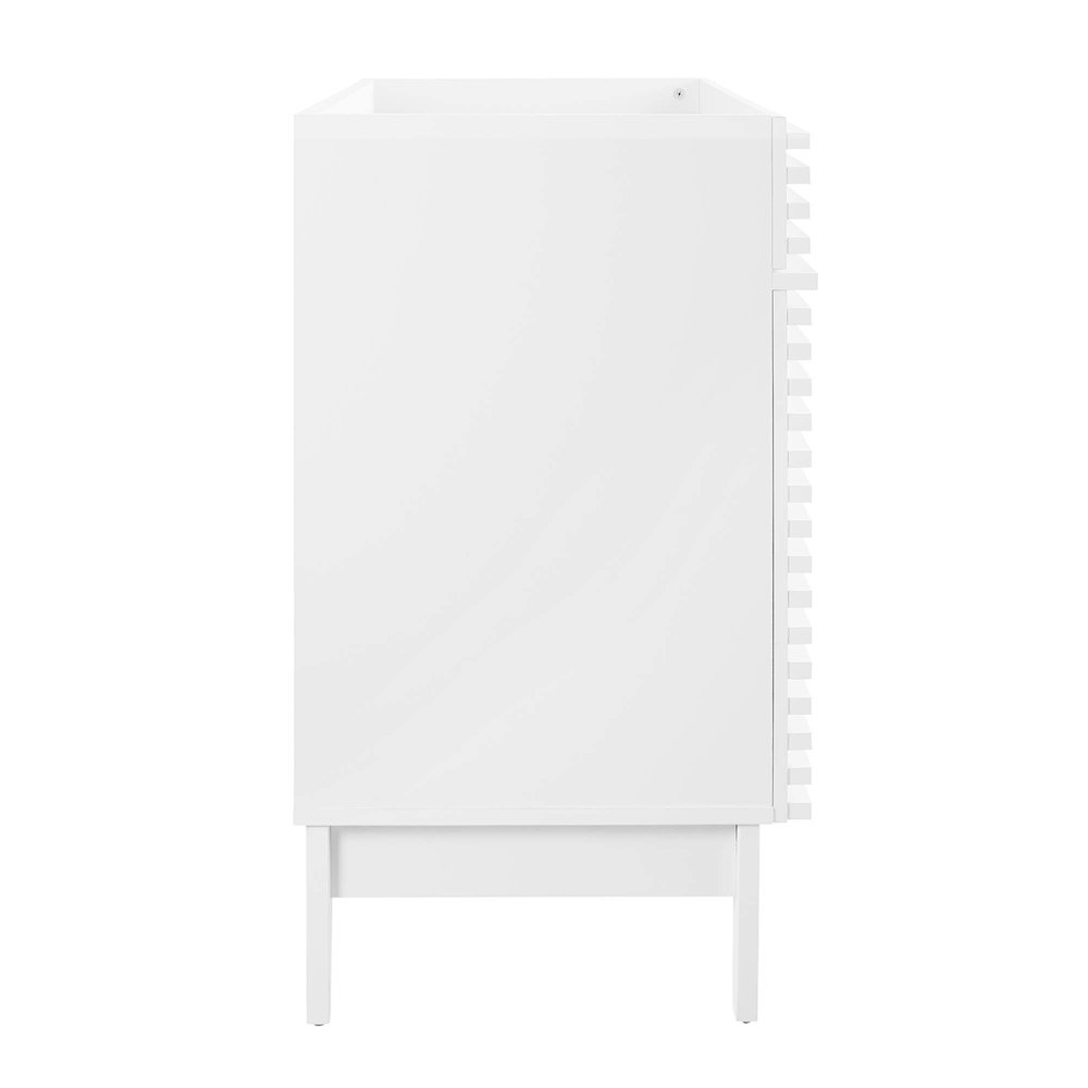 Render 48" Double Sink Compatible (Not Included) Bathroom Vanity Cabinet. Picture 3