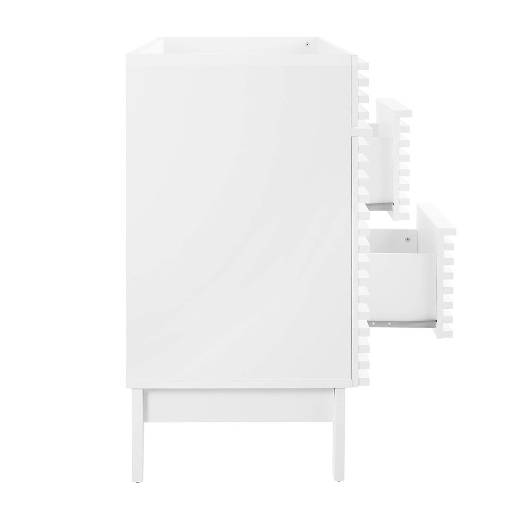 Render 48" Double Sink Compatible (Not Included) Bathroom Vanity Cabinet. Picture 4