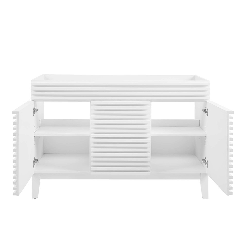 Render 48" Double Sink Compatible (Not Included) Bathroom Vanity Cabinet. Picture 5