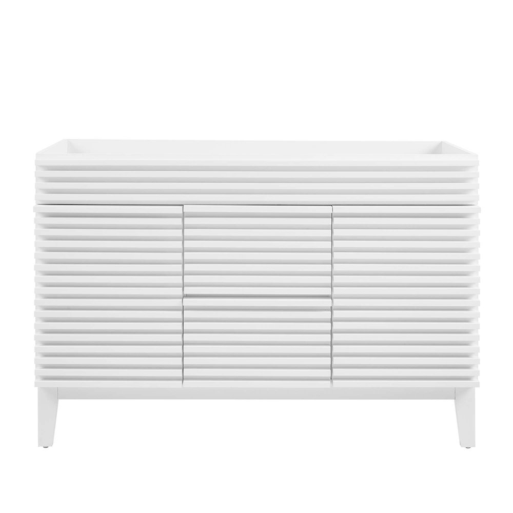 Render 48" Double Sink Compatible (Not Included) Bathroom Vanity Cabinet. Picture 7