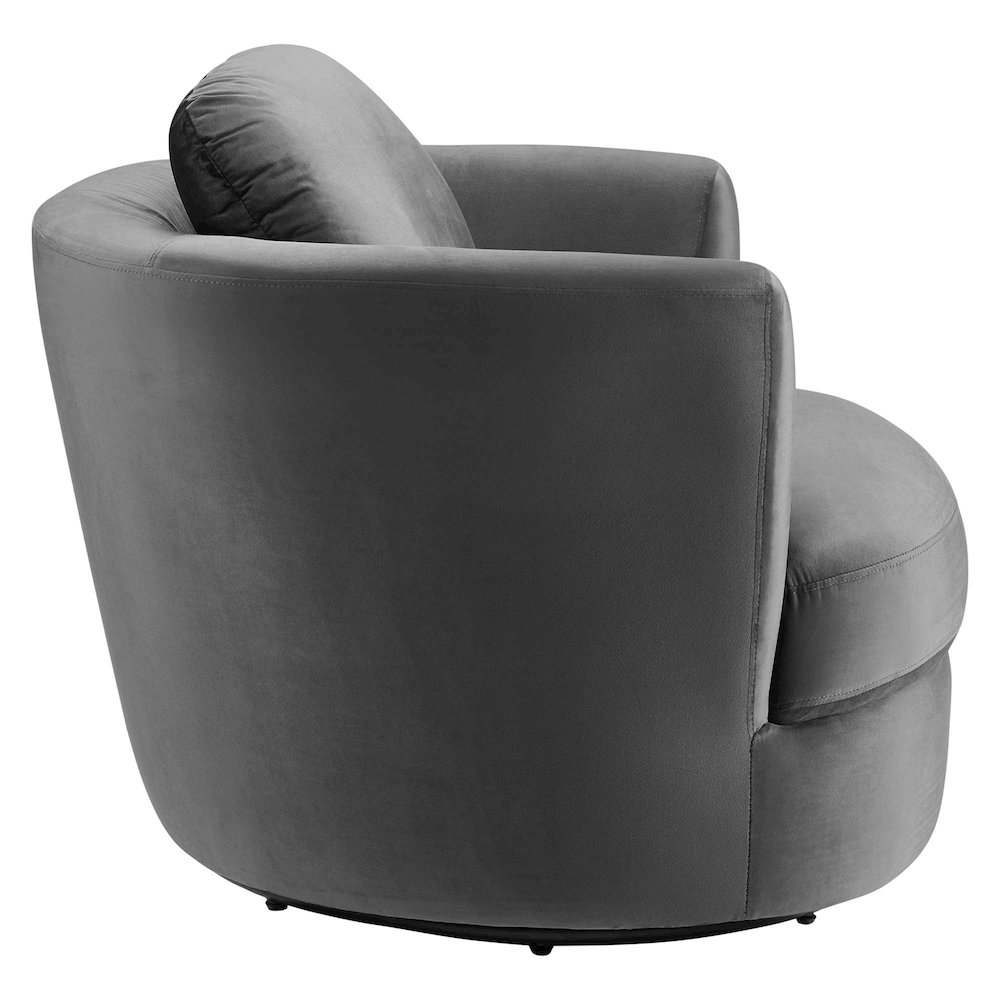 Pirouette Performance Velvet Swivel Armchair. Picture 2