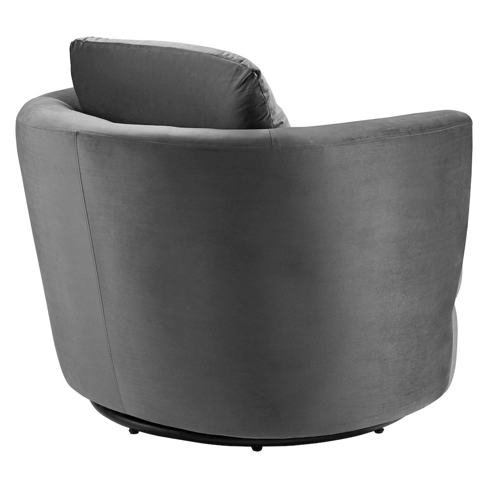 Pirouette Performance Velvet Swivel Armchair. Picture 3