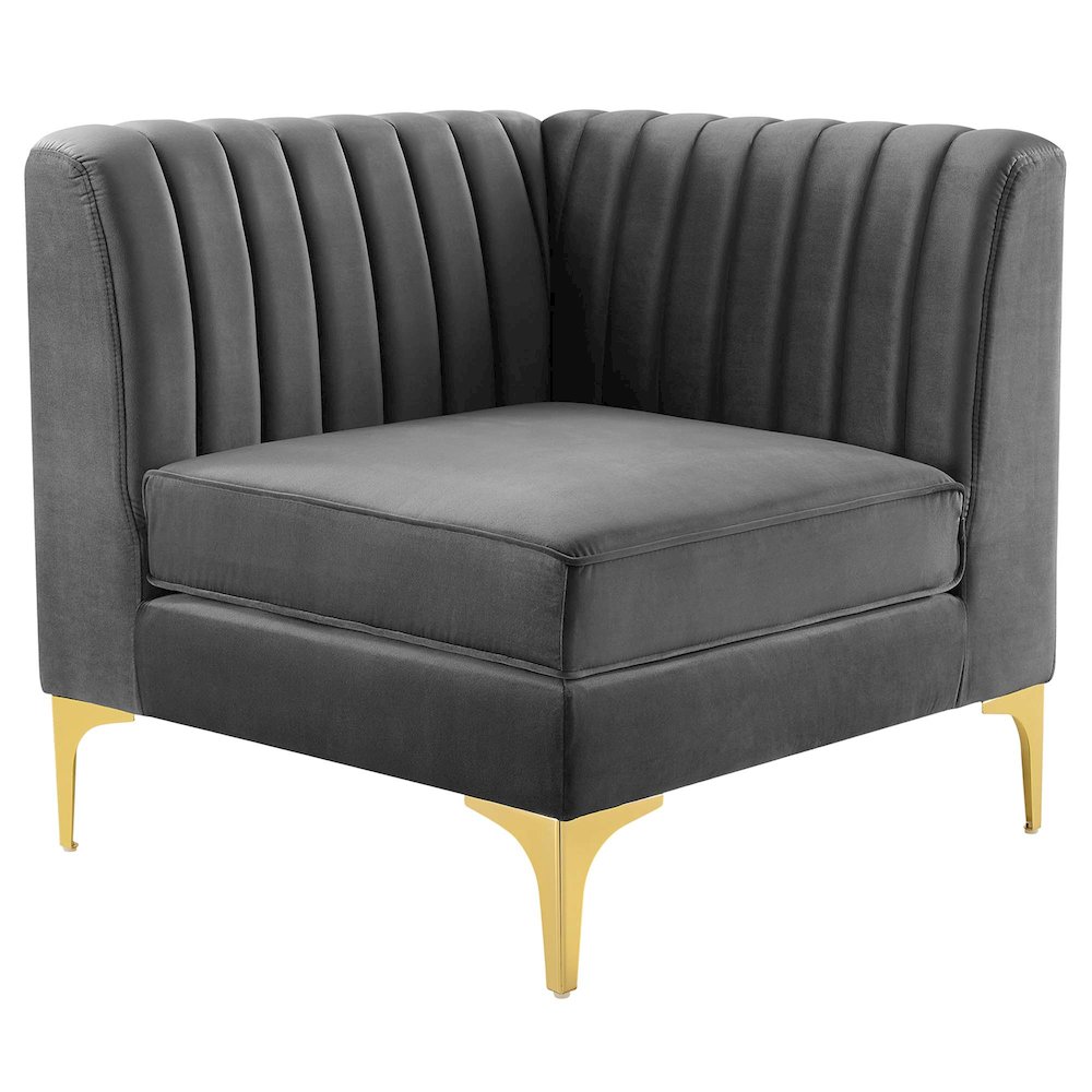 Triumph Channel Tufted Performance Velvet Loveseat. Picture 3