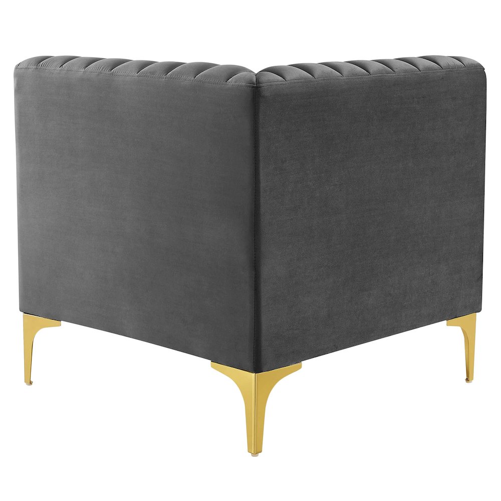 Triumph Channel Tufted Performance Velvet Loveseat. Picture 4