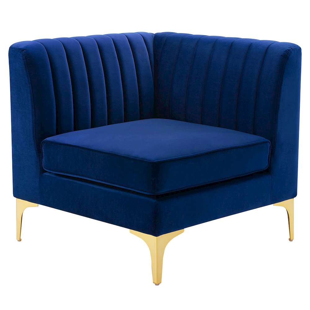 Triumph Channel Tufted Performance Velvet 3-Seater Sofa. Picture 3