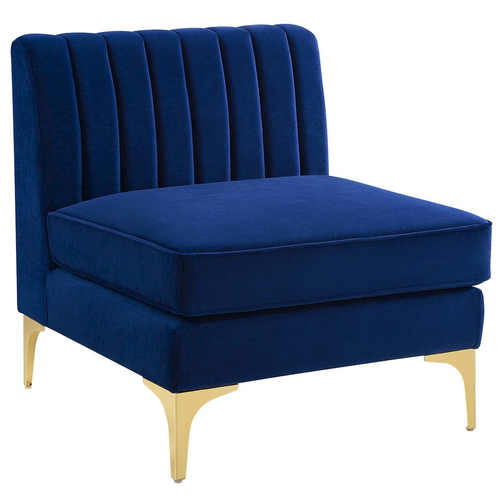 Triumph Channel Tufted Performance Velvet 3-Seater Sofa. Picture 6