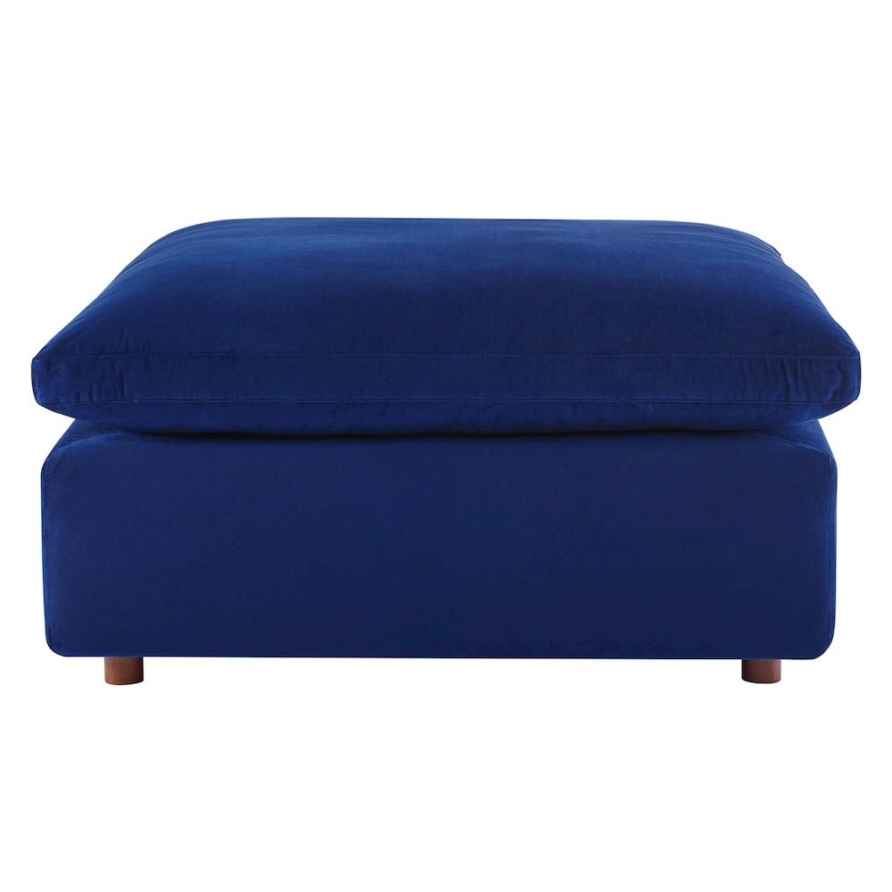 Commix Down Filled Overstuffed Performance Velvet Ottoman. Picture 3