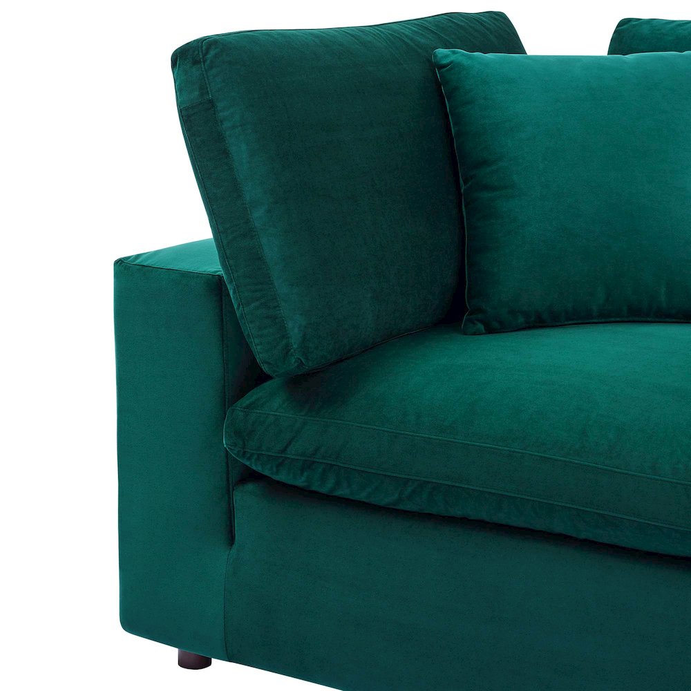 Commix Down Filled Overstuffed Performance Velvet Corner Chair. Picture 4
