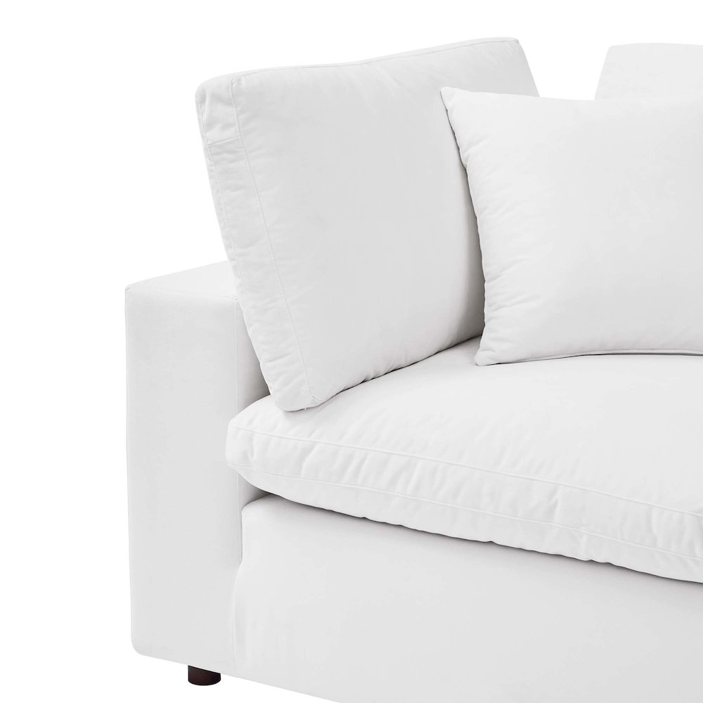 Commix Down Filled Overstuffed Performance Velvet Corner Chair. Picture 4