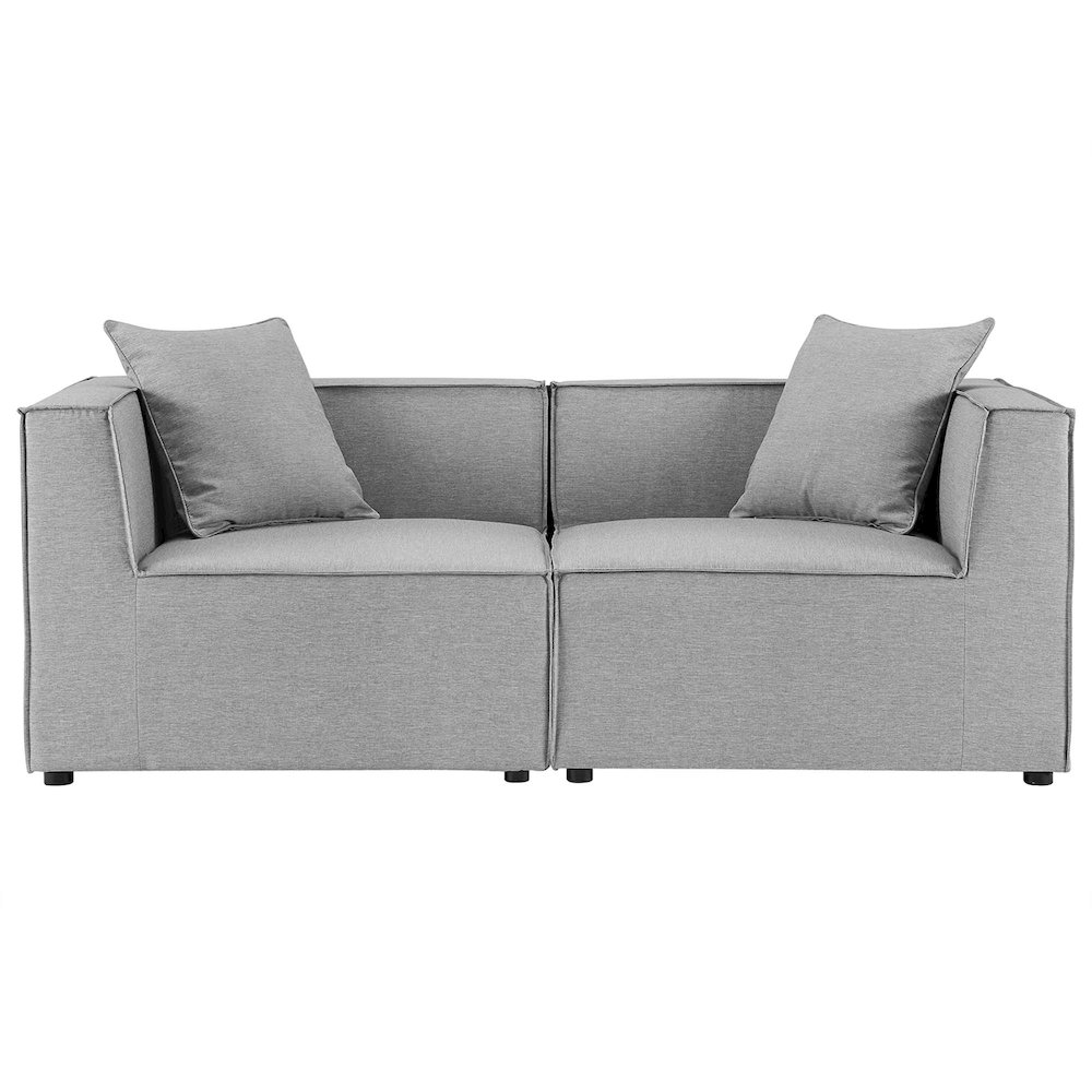 Saybrook 2-Piece Outdoor Patio Upholstered Sectional Sofa Loveseat. Picture 1