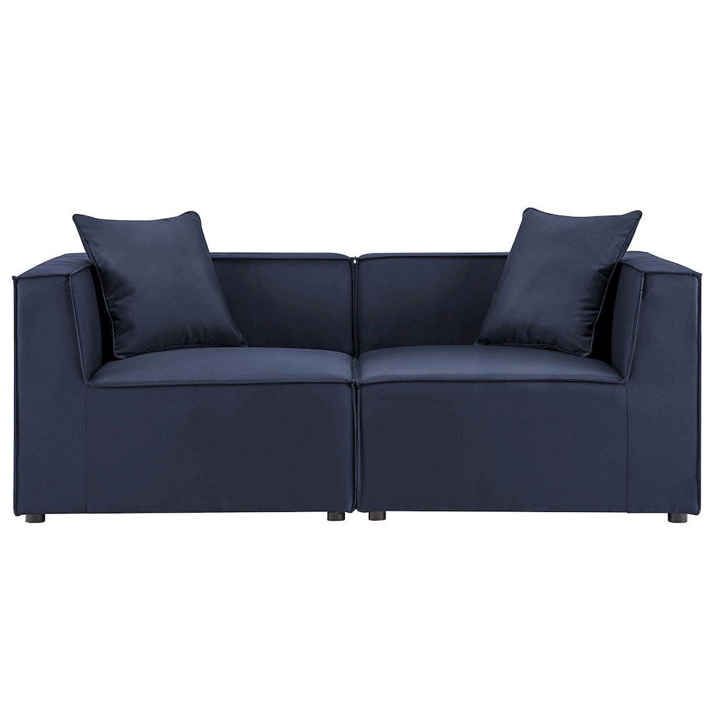Saybrook 2-Piece Outdoor Patio Upholstered Sectional Sofa Loveseat. Picture 1