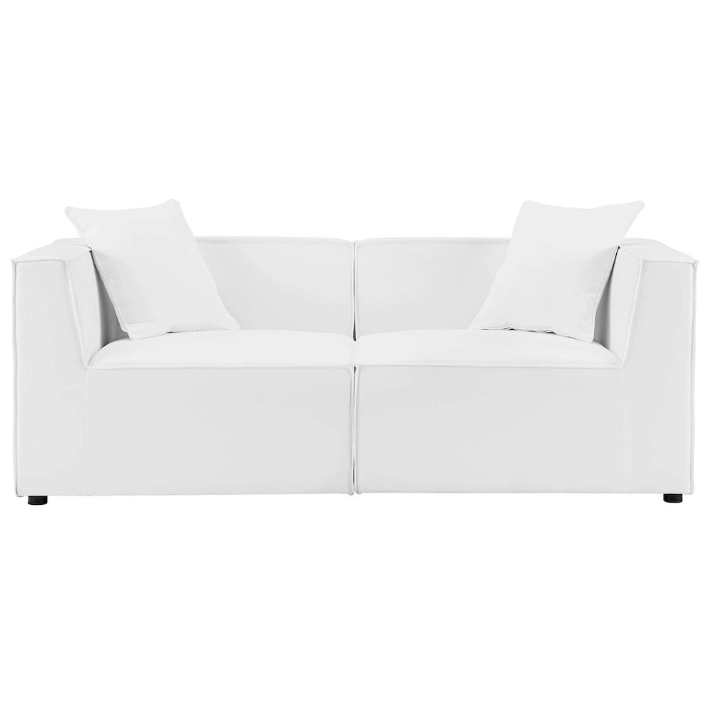Saybrook 2-Piece Outdoor Patio Upholstered Sectional Sofa Loveseat. Picture 1