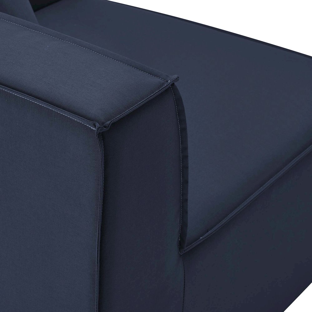 Saybrook Outdoor Patio Upholstered Loveseat and Ottoman Set. Picture 5