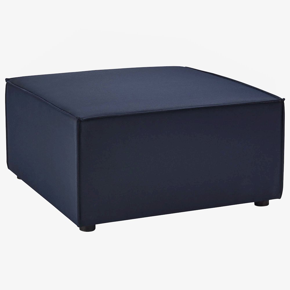 Saybrook Outdoor Patio Upholstered Loveseat and Ottoman Set. Picture 6