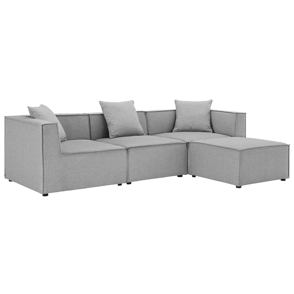 Saybrook 4-Piece Outdoor Patio Upholstered Sectional Sofa. Picture 1