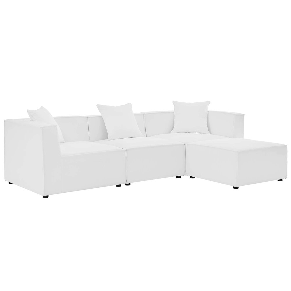 Saybrook 4-Piece Outdoor Patio Upholstered Sectional Sofa. Picture 1
